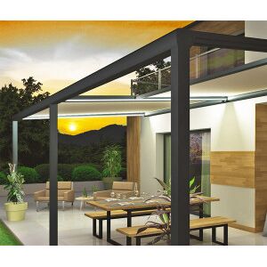 Atrium Concept Pergola toile enroulable STORE DESIGN SUNWORKER (Adossée)