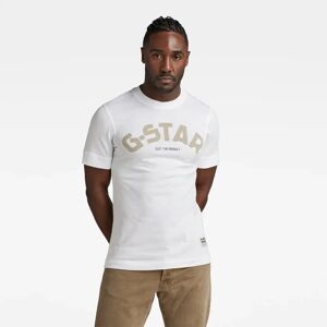 G-Star RAW T-shirt Puff Logo Slim - Blanc - Hommes  - XXL