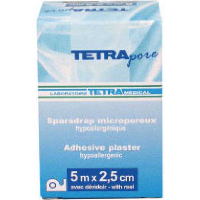 Tetra Medical Tetra Médical Sparadrap Microporeux 5m x 2.5cm