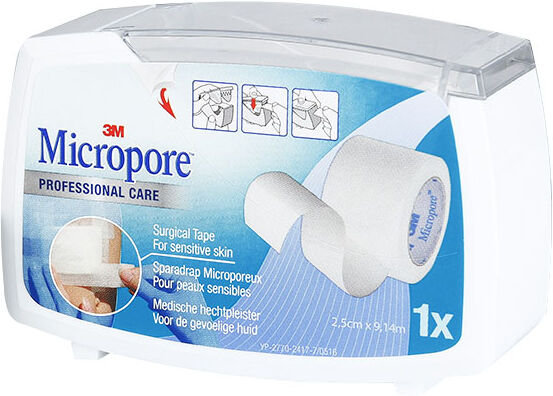 3M Micropore Professional Care Sparadrap Microporeux 2,5cm X 9,14m