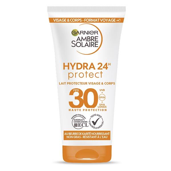 Garnier Ambre Solaire Hydra 24H Protect Lait Protecteur Visage et Corps SPF30 50ml