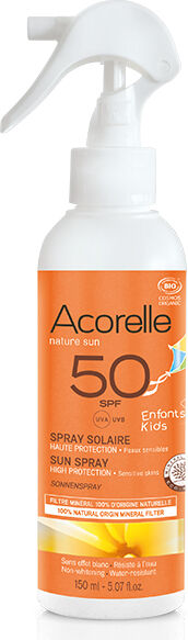 Acorelle Nature Sun Enfants Spray Solaire Bio SPF50 150ml