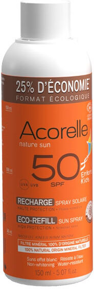 Acorelle Nature Sun Enfants Recharge Spray Solaire Bio SPF50 150ml