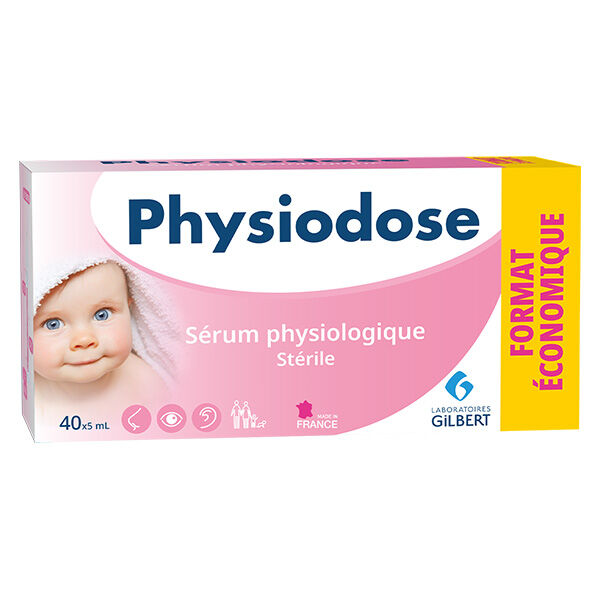 Laboratoires Gilbert Physiodose+ Sérum Physiologique 40 unidoses