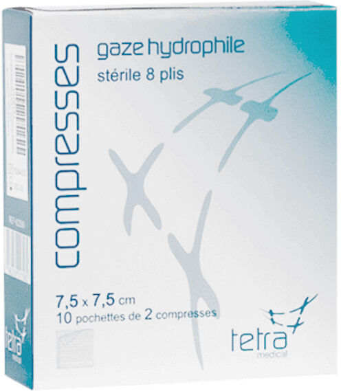 Tetra Medical Compresse Gaze Stérile 7.5cm x 7.5cm 10 unités