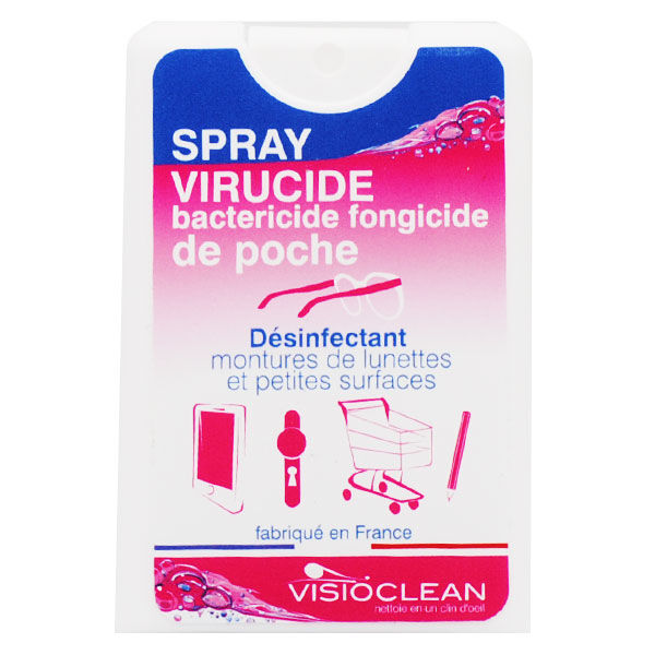 Visioclean Spray Virucide Bactéricide Fongicide de Poche 20ml