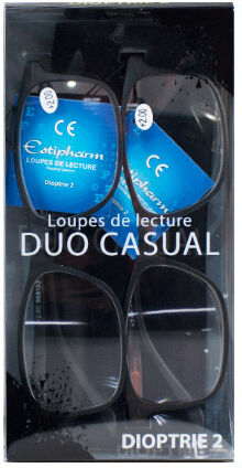 Estipharm Loupes de Lecture Duo Casual Dioptrie 2 2 unités