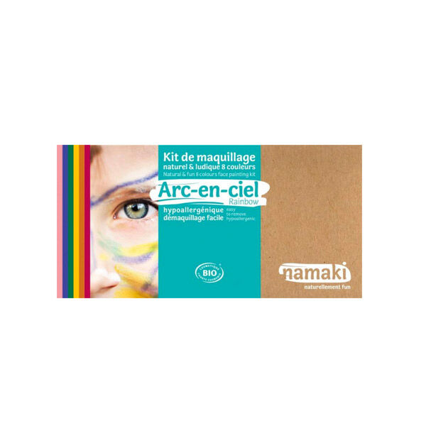 Namaki Kit de Maquillage Bio Enfant Arc-en-Ciel 8 couleurs