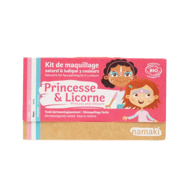 Namaki Kit de Maquillage Bio Enfant Princesse et Licorne 3 couleurs
