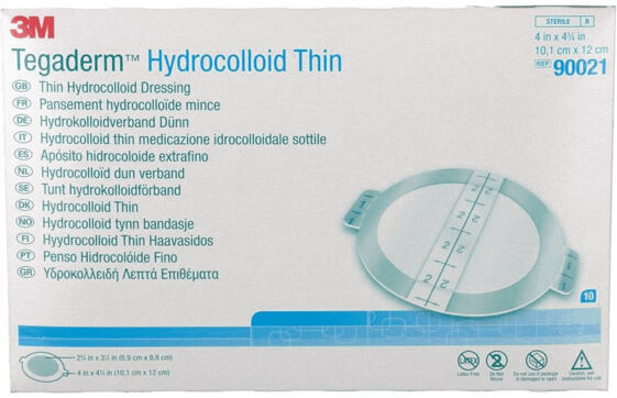 3M Tegaderm Hydrocolloid Thin Ovale Pansement 10x12cm 10 Unités