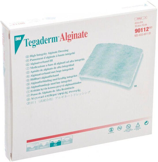 3M Tegaderm Alginate Pansement 10x10cm 10 Unités