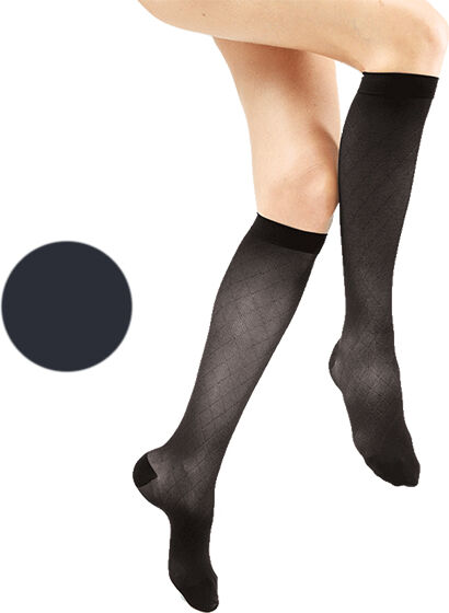 Gibaud Venactif Reflets de Teint Chaussettes Classe 2 Long Taille 3 Ébène