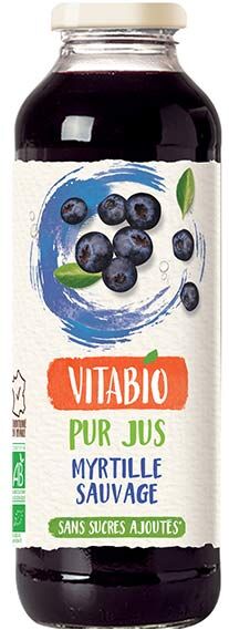 Vitabio 100% Pur Jus Myrtille Sauvage Bio 50cl