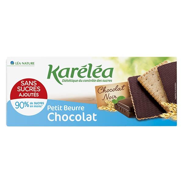 Karéléa Biscuits Sans Sucres Ajoutés Petit Beurre Chocolat 160g