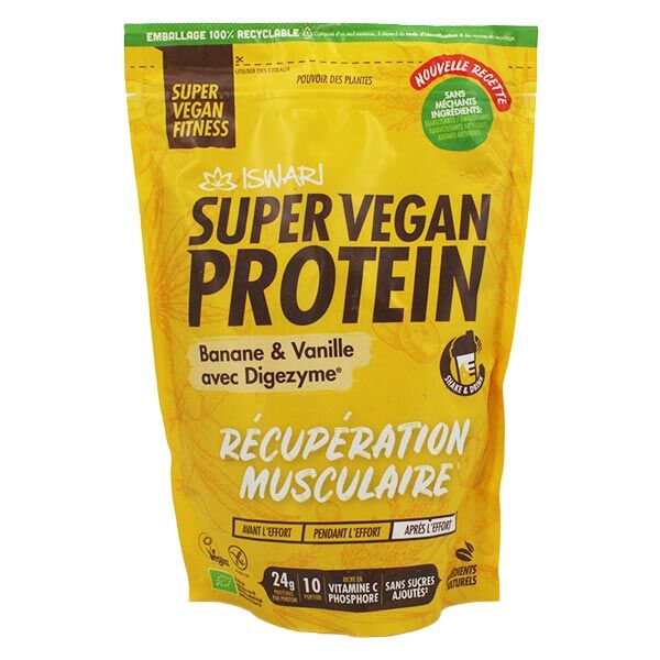 Iswari Super Vegan Protein Banane et Vanille Bio 400g