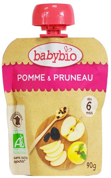 Babybio Fruits Gourde Pomme Pruneau +6m Bio 90g