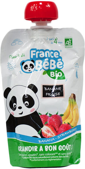 France Bébé Nutrition France Bébé Bio Gourde Banane Fraise +4m 100g