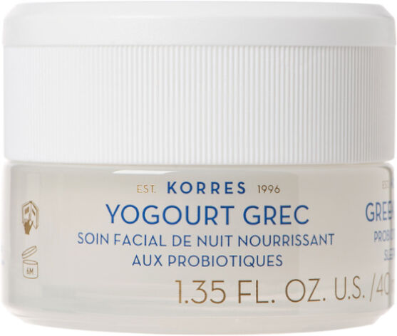 Korres Yahourt Grec Crème Nuit Hydratante aux Probiotiques 40ml