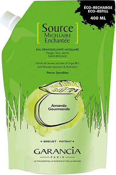 Garancia Source Micellaire Enchantée Eau Démaquillante Micellaire 4 en 1 Amande Gourmande Recharge 400ml