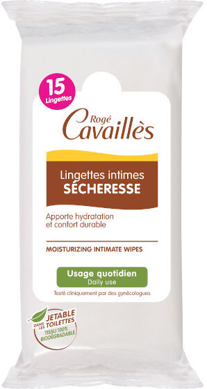 Rogé Cavaillès Lingettes Intimes Sécheresse 15 lingettes