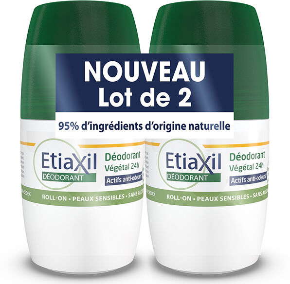 Etiaxil Déodorant Végétal 24h Roll-On Lot de 2 x 50ml