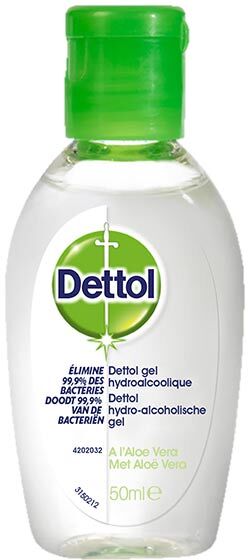 Dettol Gel Désinfectant pour les Mains Aloe Vera 50ml