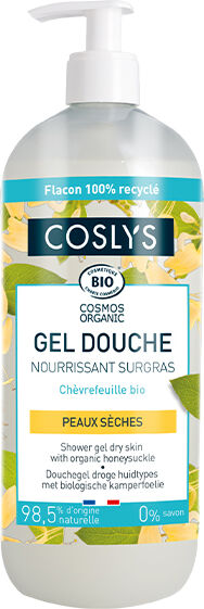 Coslys Gel Douche Nourrissant Surgras Chèvrefeuille Bio 1L