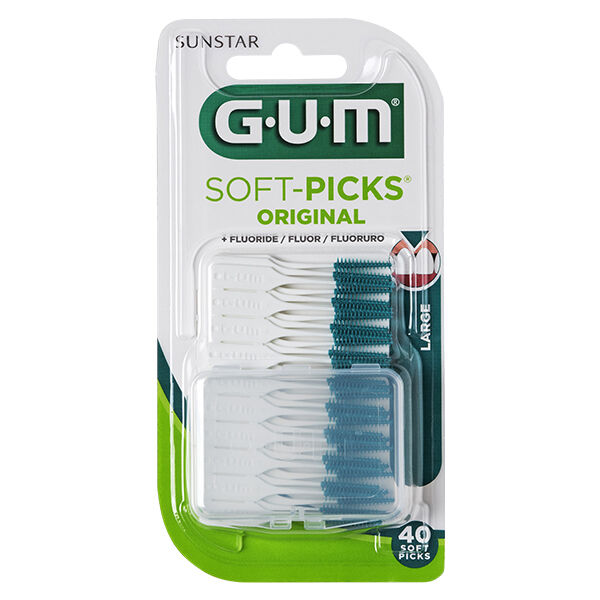 Gum Brossette Interdentaire Soft Picks Original + Fluor Large 40 unités