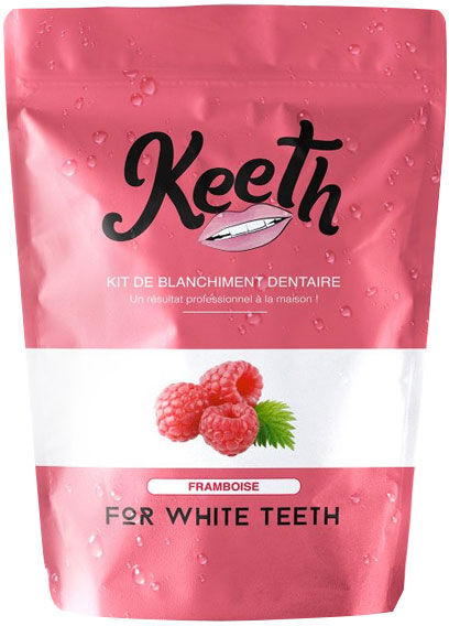 Keeth Kit de Blanchiment Dentaire Saveur Framboise