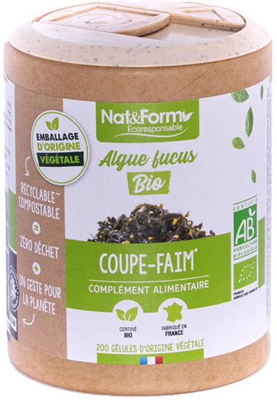 Nat & Form Écoresponsable Algue Fucus Bio 200 gélules végétales