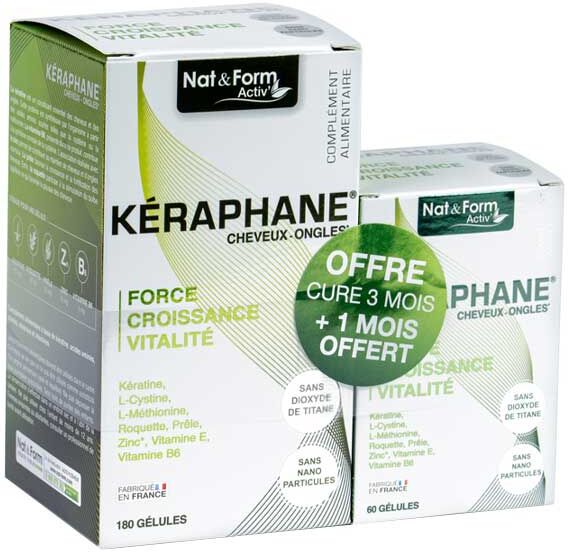 Nat & Form Activ' Kéraphane Cheveux Ongles Cure 3 mois + 1 mois Offert