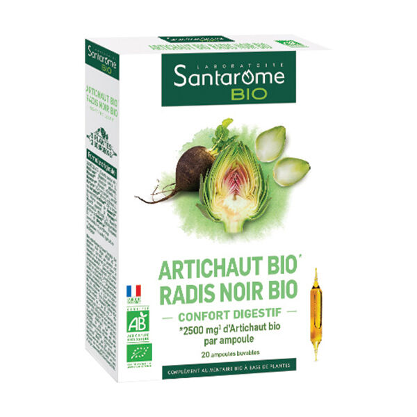 Santarome Bio Artichaut Radis Noir Bio 20 ampoules