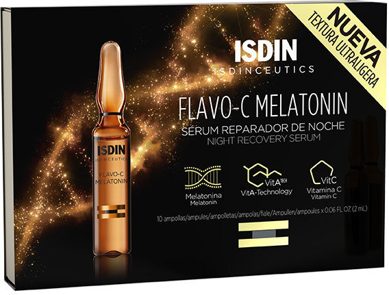 Isdin Flavo-C Melatonin Sérum Réparateur Nuit 10 ampoules