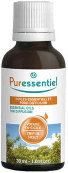 Puressentiel Diffusion Mélange Huiles Essentielles Diffuse Voyage en Sicile 30ml