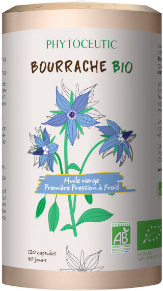 Phytoceutic Huile de Bourrache Bio 120 capsules