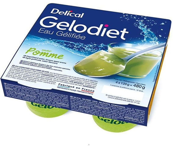 Delical Gelodiet Eau Gélifiée Pomme 4 x 120g