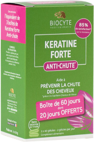 Biocyte Kératine Forte Anti-Chute Lot de 120 gélules