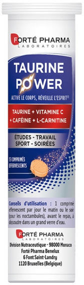 Forté Pharma Energie Taurine Power 15 comprimés effervescents