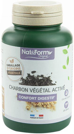 Nat & Form Original Charbon Végétal Activé 200 gélules