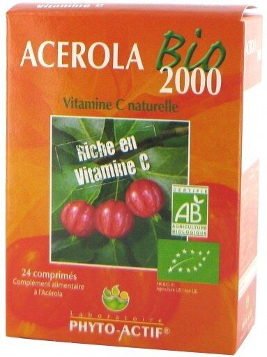 Phyto-Actif Phytoactif Acérola bio 2000 24 comprimés à croquer