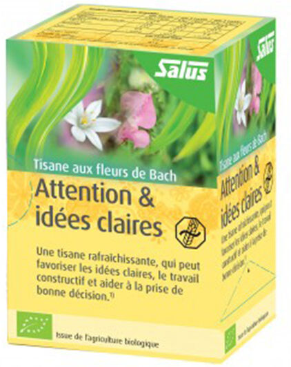 Salus Tisane Fleurs de Bach Attention & Idées Claires 15 sachets