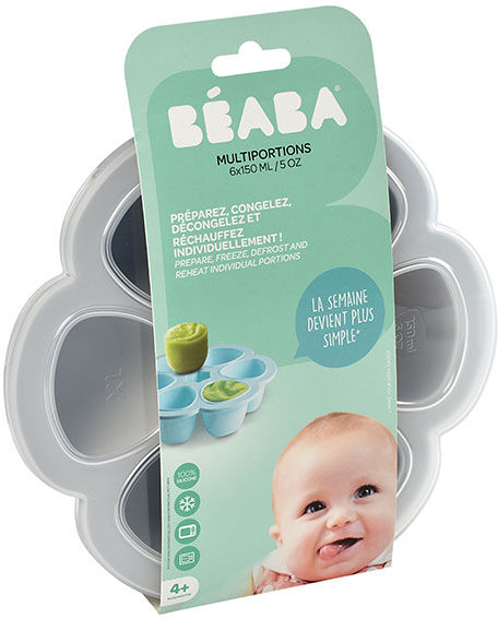 Béaba Portion Multiportions Moule en Silicone Light Mist 6 x 150ml