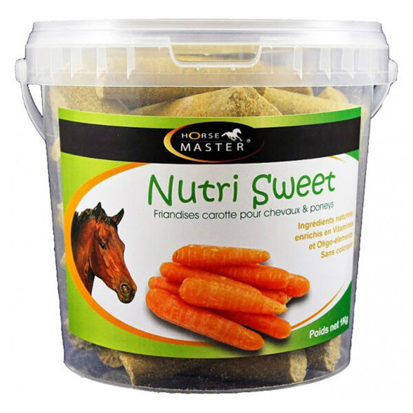Pommier Nutrition Horse Master Nutri Sweet saveur carotte Friandise Cheval en seau de 1kg