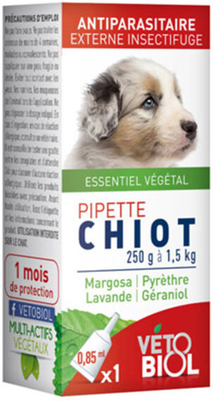 Vetobiol Vétobiol Antiparasitaire Pipette Chiot Petit Chien 1 pipette