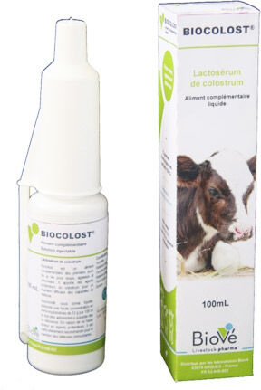 Biové biocolost complement alimentaire pour veau agneau chevreau solution buvable flacon de 100ml