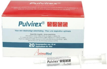 Ecuphar Pulvirex Supplement Nutritionnel des Voies Respiratoires Cheval Pate Orale 20 seringues