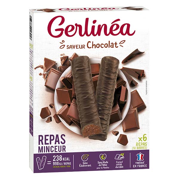 Gerlinéa Repas Minceur Barre Chocolat 12 unités