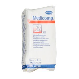 Medicomp Compresses 4 Epaisseurs 5x5cm 100 Pièces
