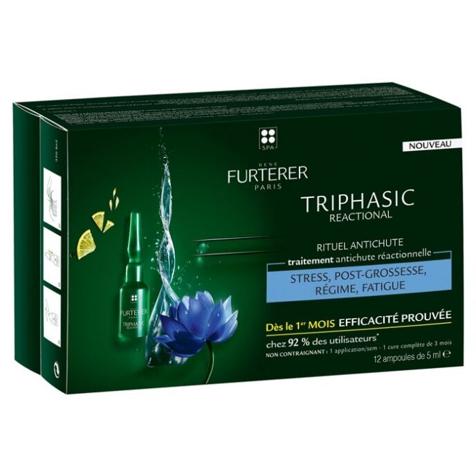 Furterer Triphasic Reactional 12 Flacons + Shampooing 100 ml Offert