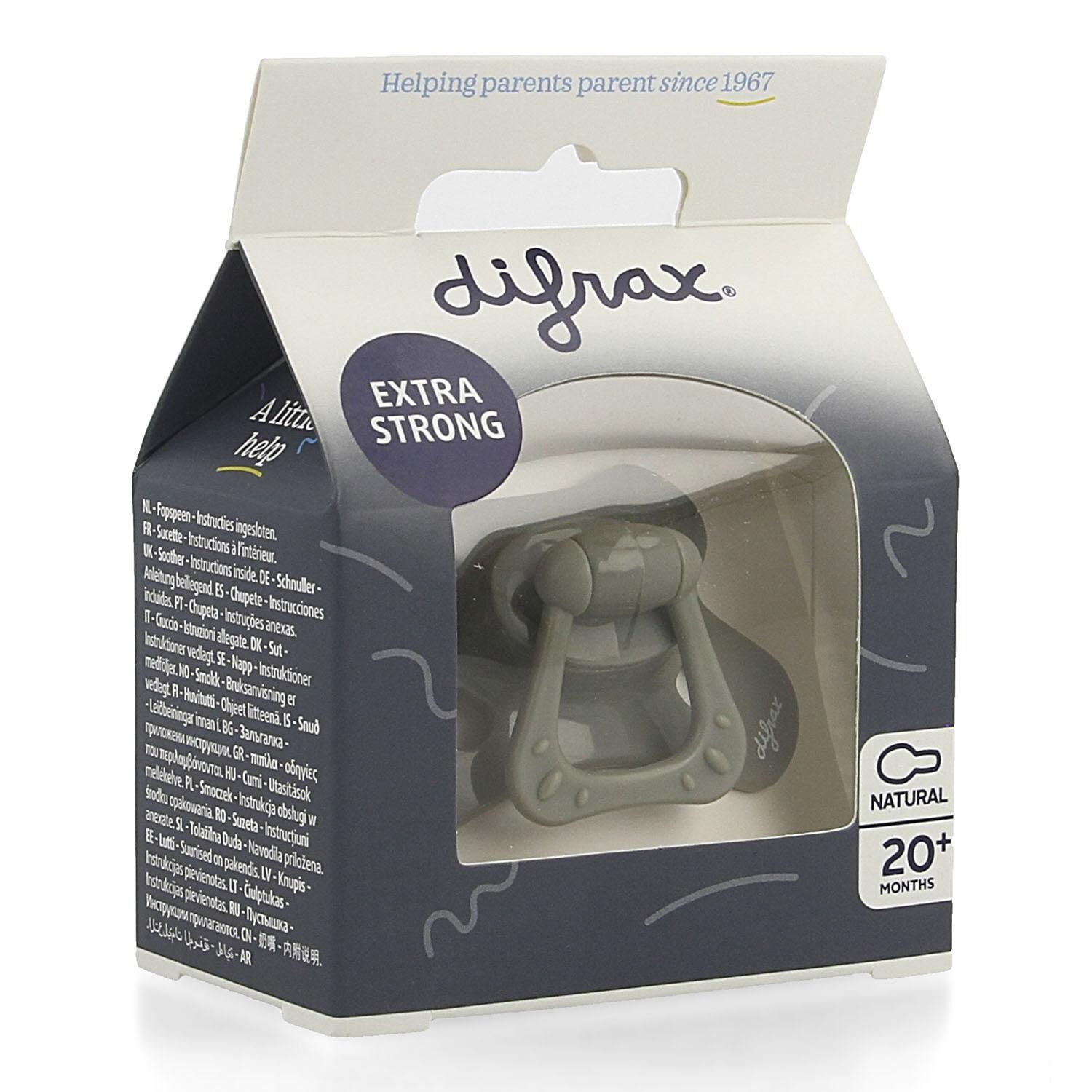 Difrax Sucette Natural 20+ Uni Gris